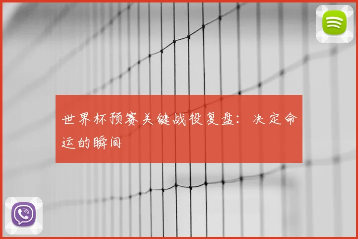 世界杯预赛关键战役复盘:决定命运的瞬间